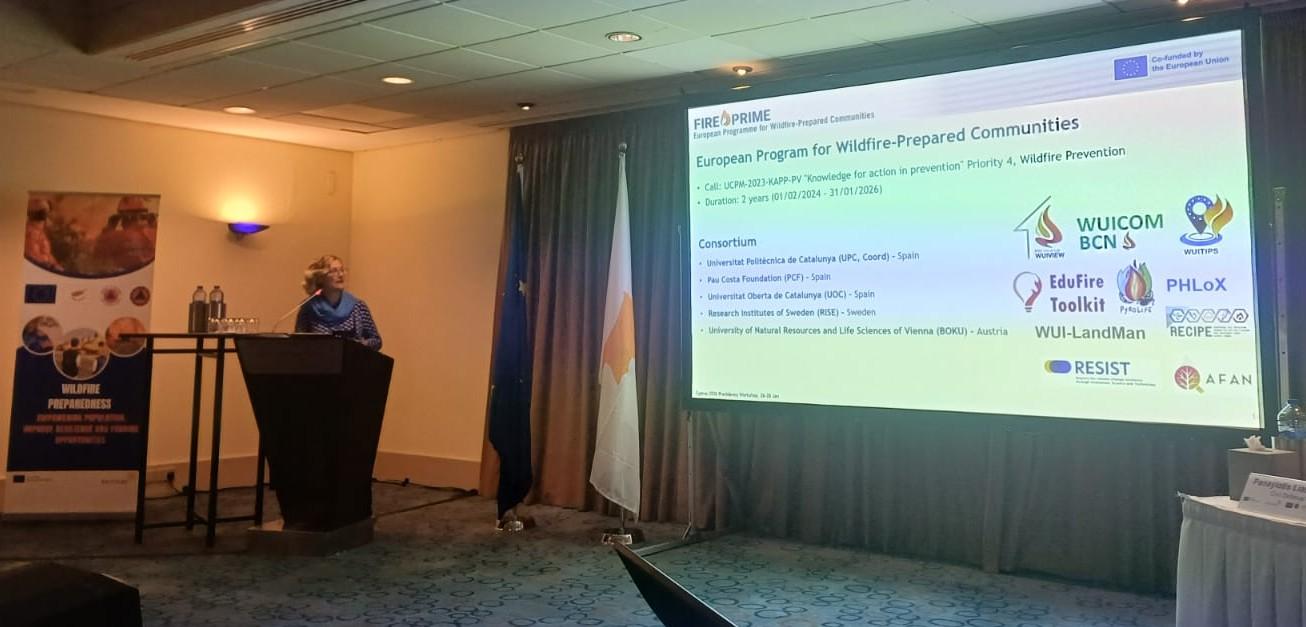 Elsa Pastor, presenting FIREPRIME