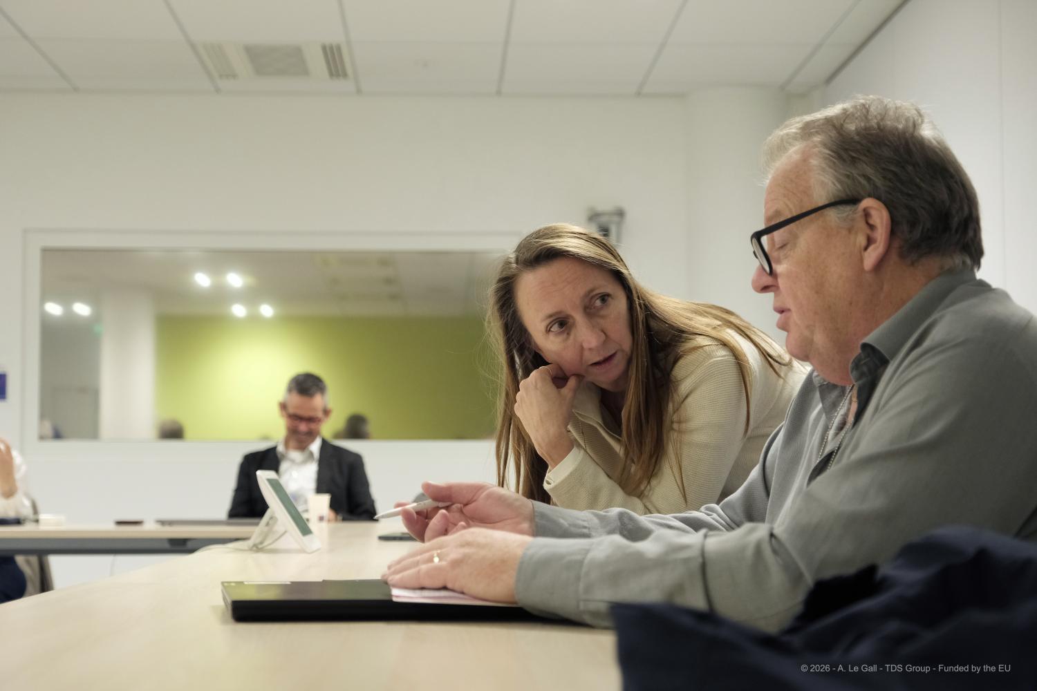 Anne Baetens, Main Trainer, DGSC Belgium & Per Semb, DG ECHO