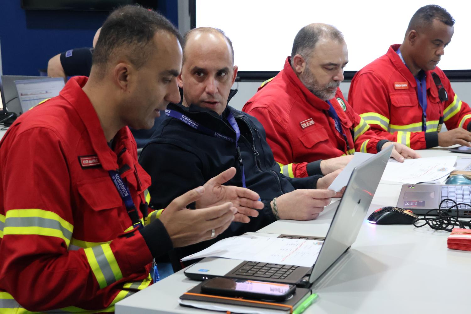 Role players are briefed on their role in the exercise.