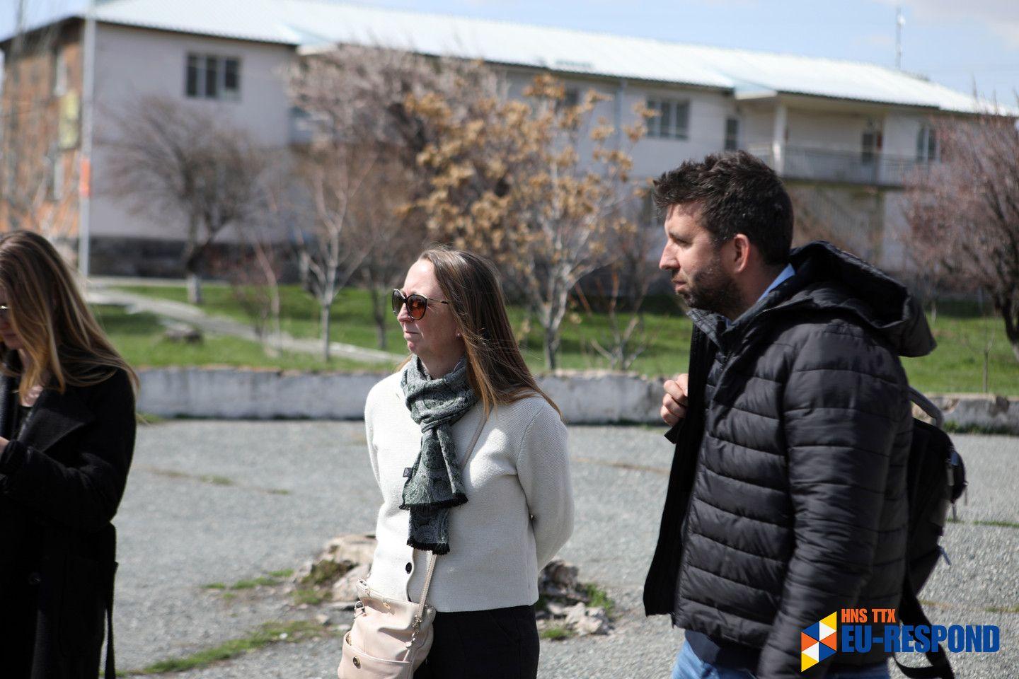 EU-RESPOND Site visit at the Lusakert Training Center - Anne Baetens & Christian Resch