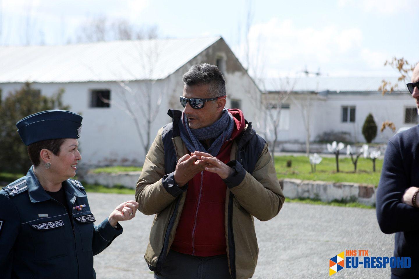 EU-RESPOND Site visit at the Lusakert Training Center - Armine Hayrapetyan & Christophe Debray