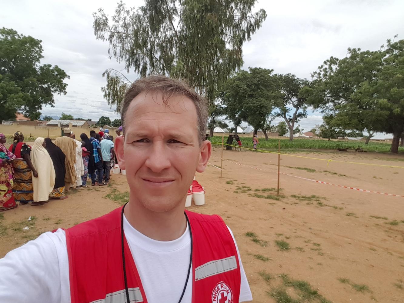 Han Pelster of the Dutch Red Cross on mission in Nigeria in 2017.
