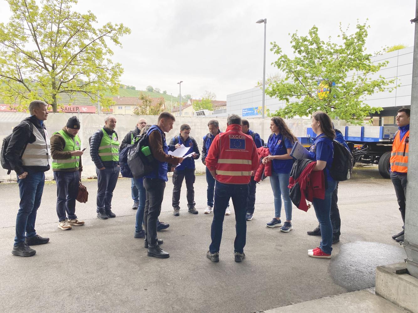 Participants receive a daily briefing from the Chief Exercise Controller.