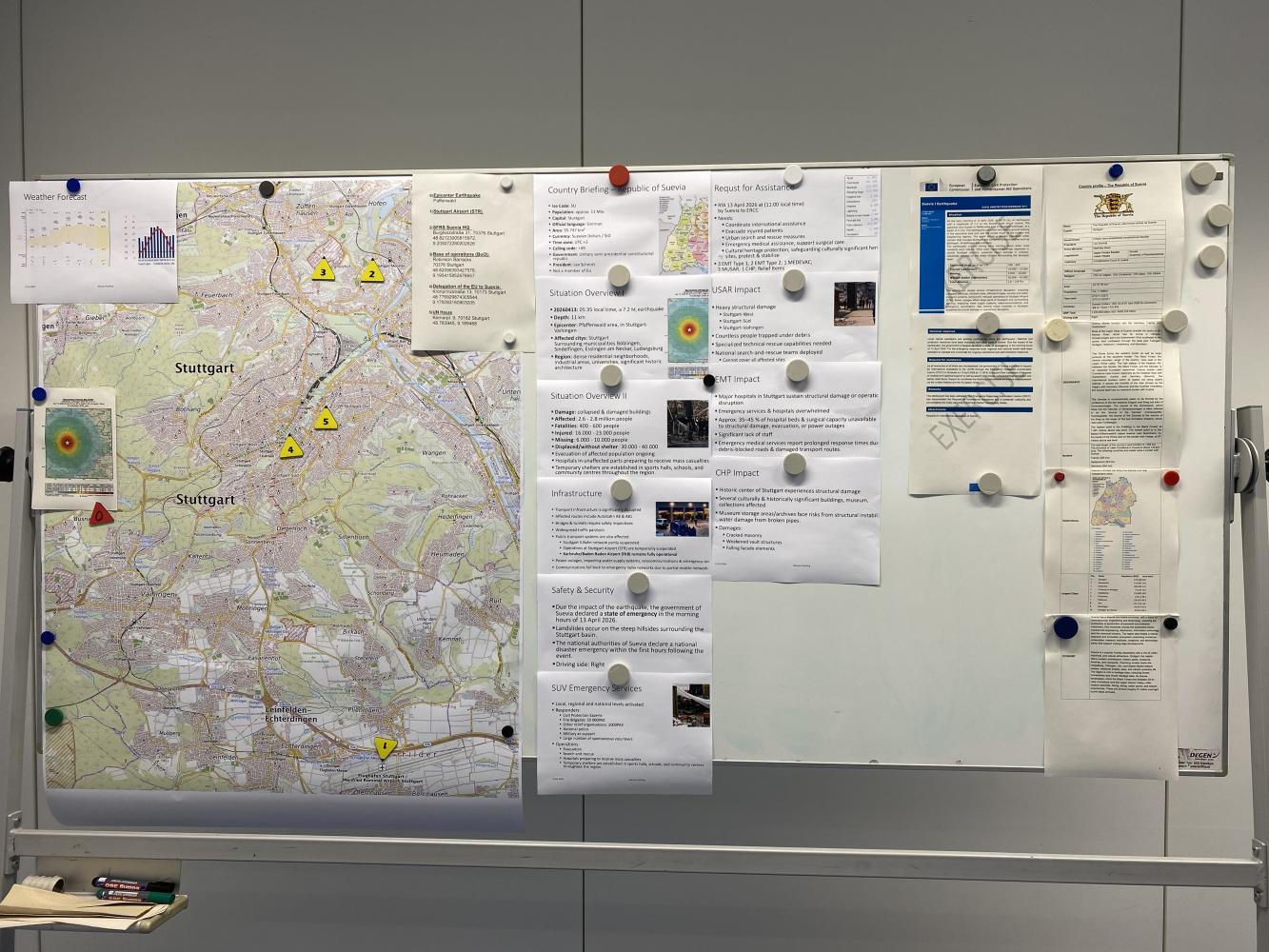 An overview of the situation, including maps and the scenario description is posted in EXCON.