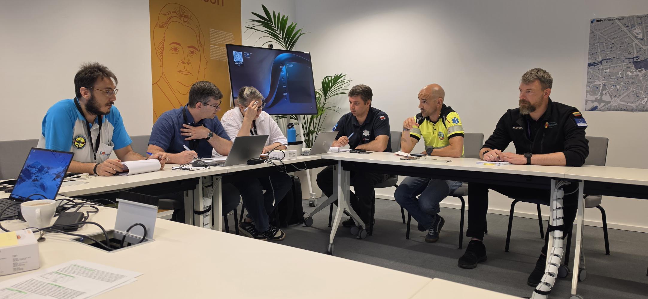 Participants meet with on-site commanders.