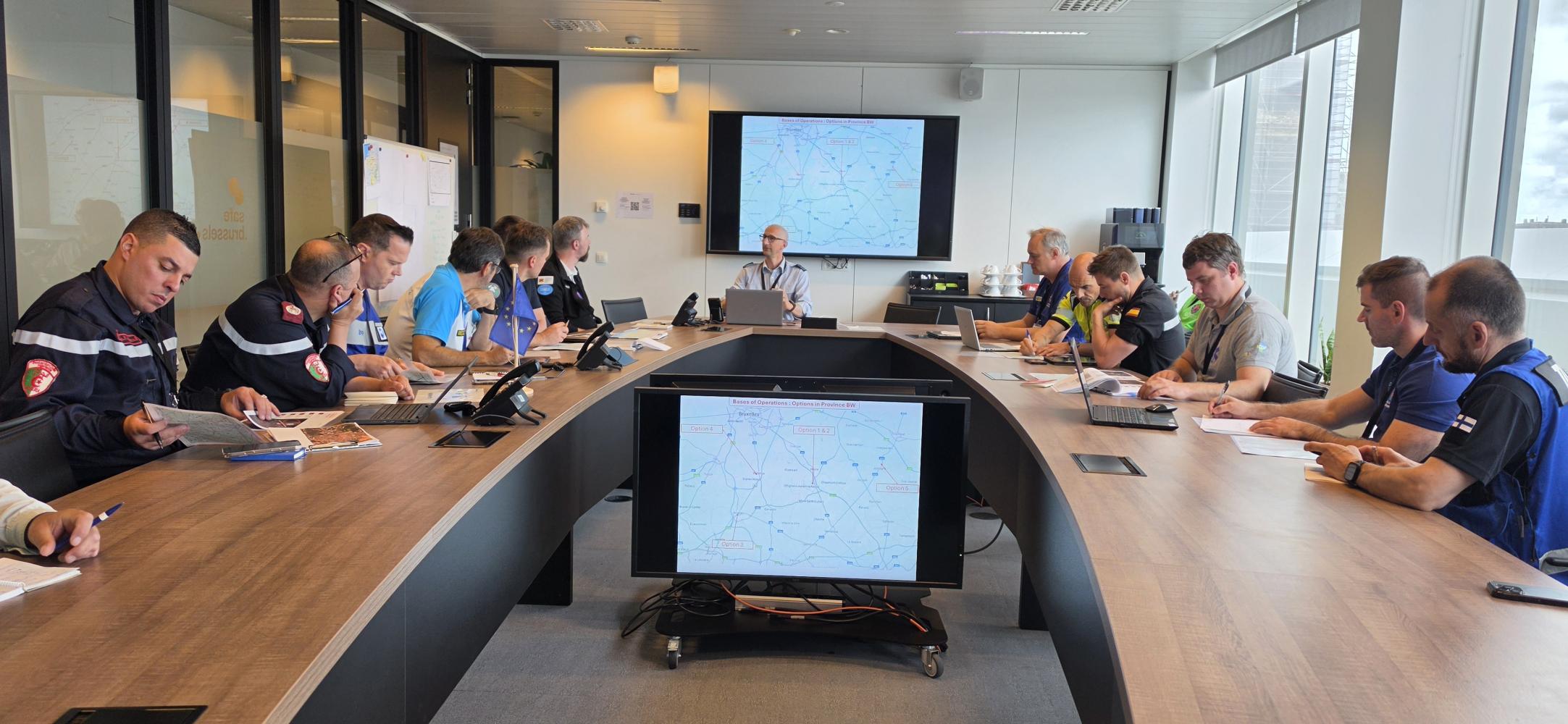 Participants meet with on-site commanders.
