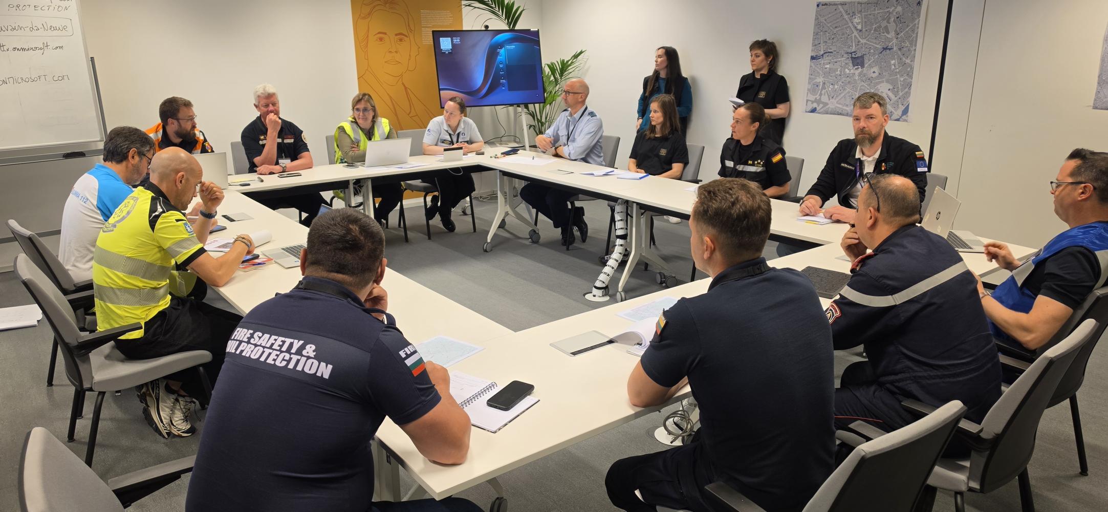 Participants meet with on-site commanders.