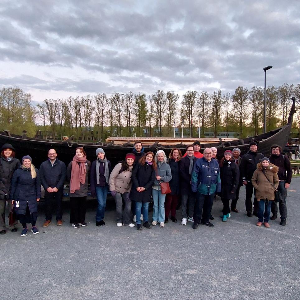 Social dinner group photo