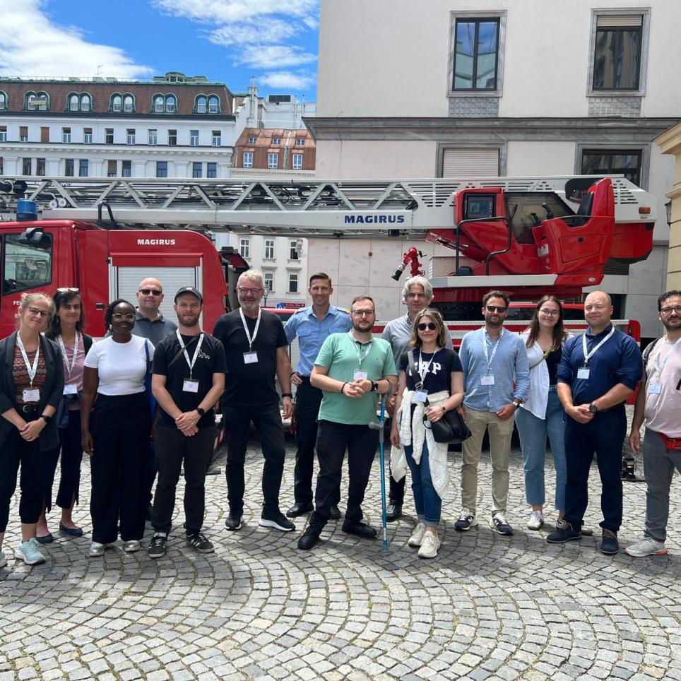 Group of participants at the Professional fire department