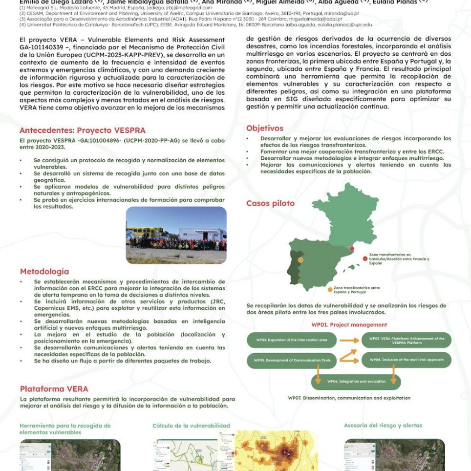 An image showing VERA's poster with the objectives of the project