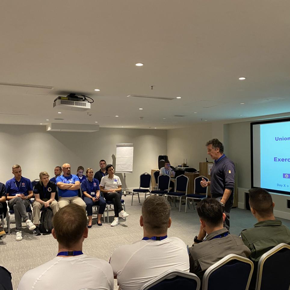 Welcome Briefing of exercise participants.