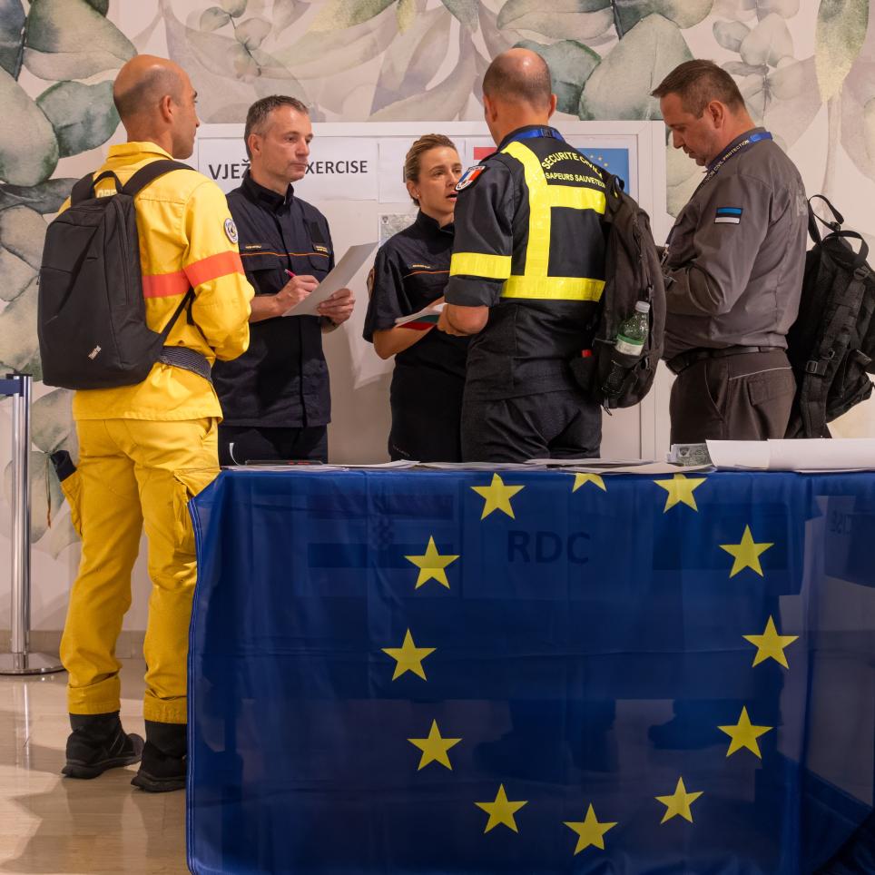 Reception and departure center at the Pula airport.