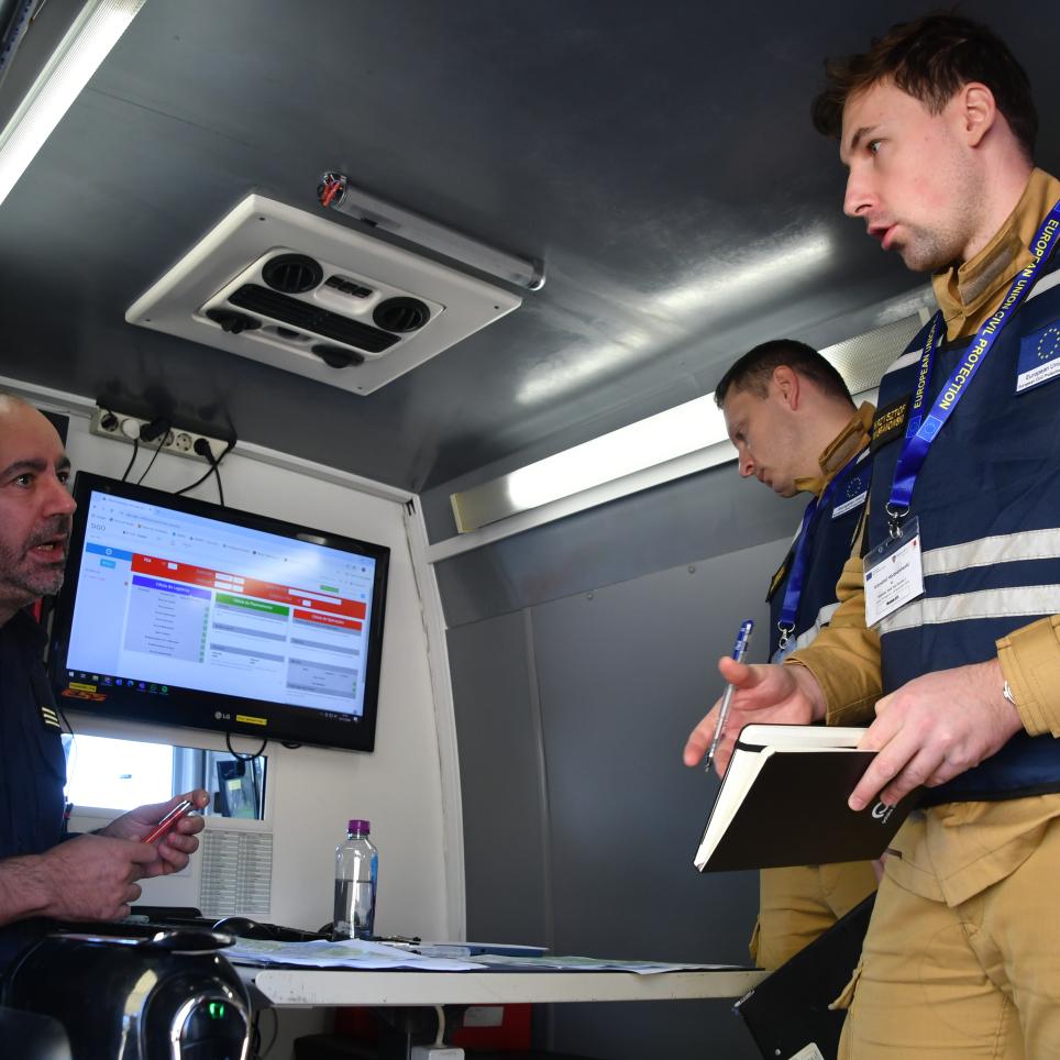 On Site Commanders meeting.