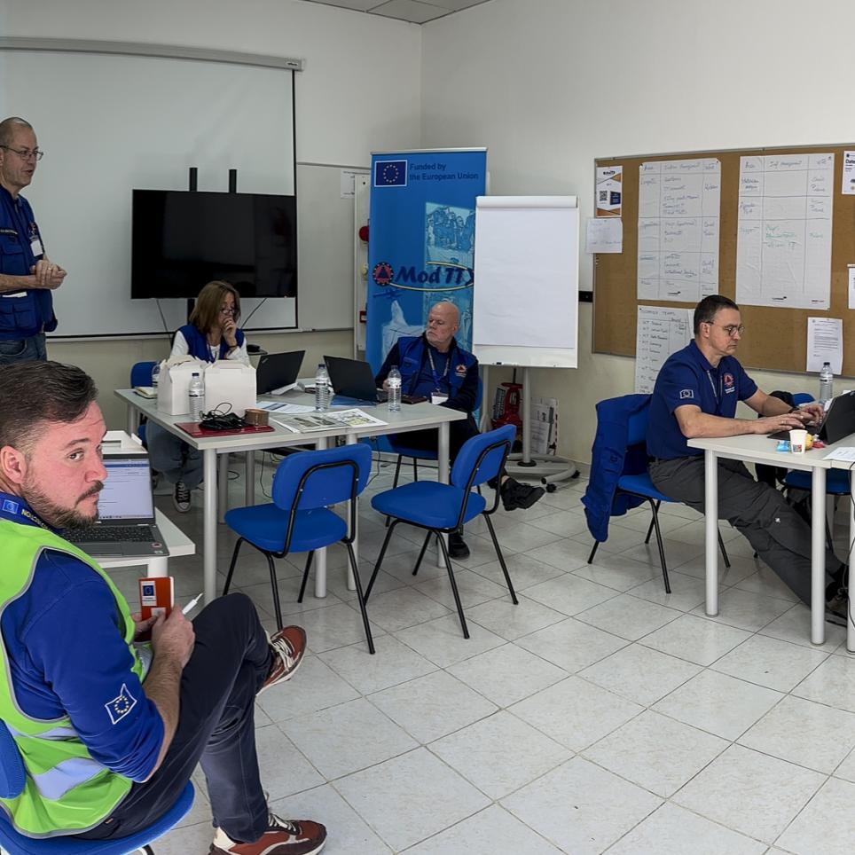 EUCPT office. EUCPT is in their workspace for the ModTTX2.