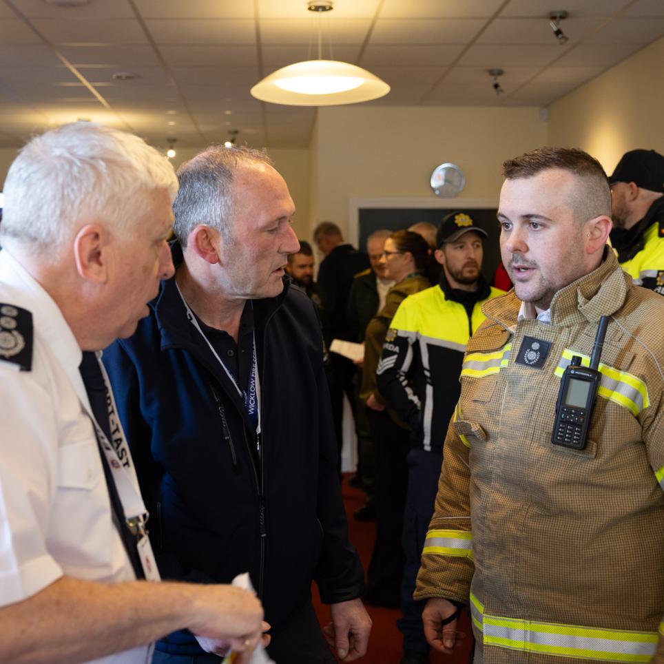 Venue manager with collegues from Fire Department