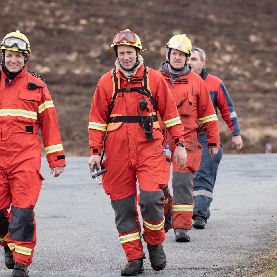 Fire fighters at the EU MODEX field exercise