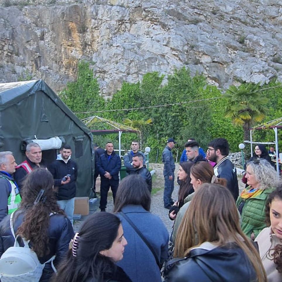 Students meeting the Teams