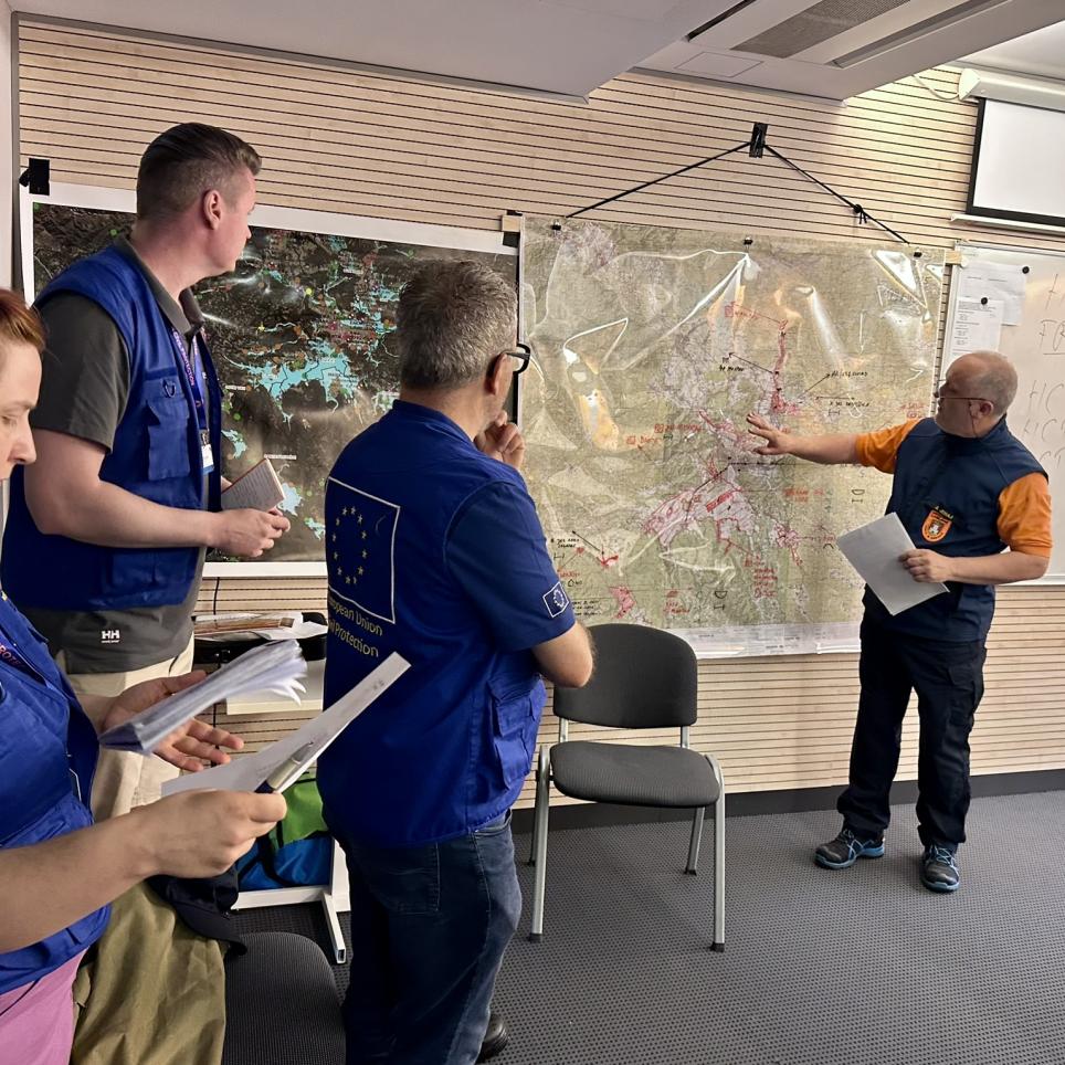 Modules and EUCPT meet with OSC of affected areas.