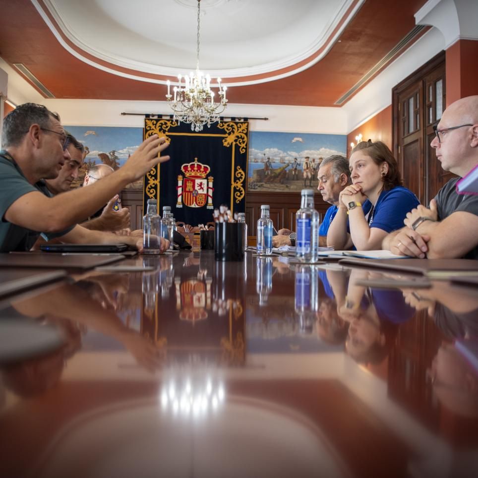Team at meeting