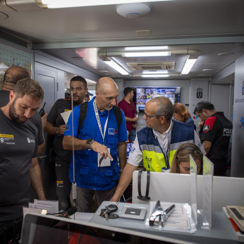 at the command center