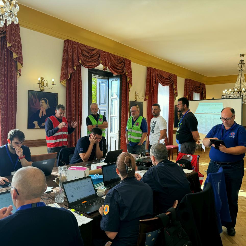 Exercise control working during the main exercise days.