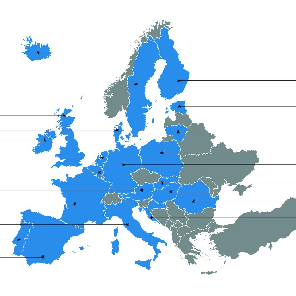 Countries represented in the INLINE Community of Interest.