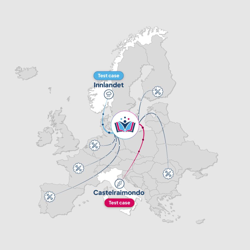 Visualisation of the two test cases in Italy and Norway
