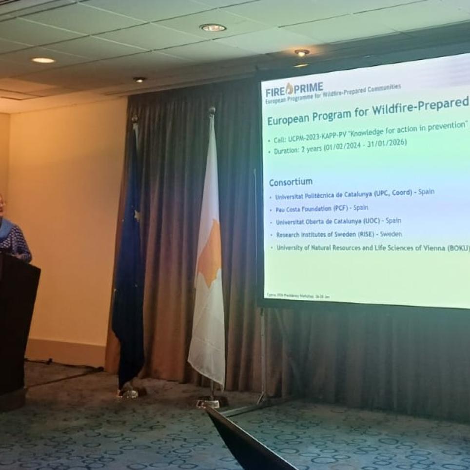 Elsa Pastor, presenting FIREPRIME