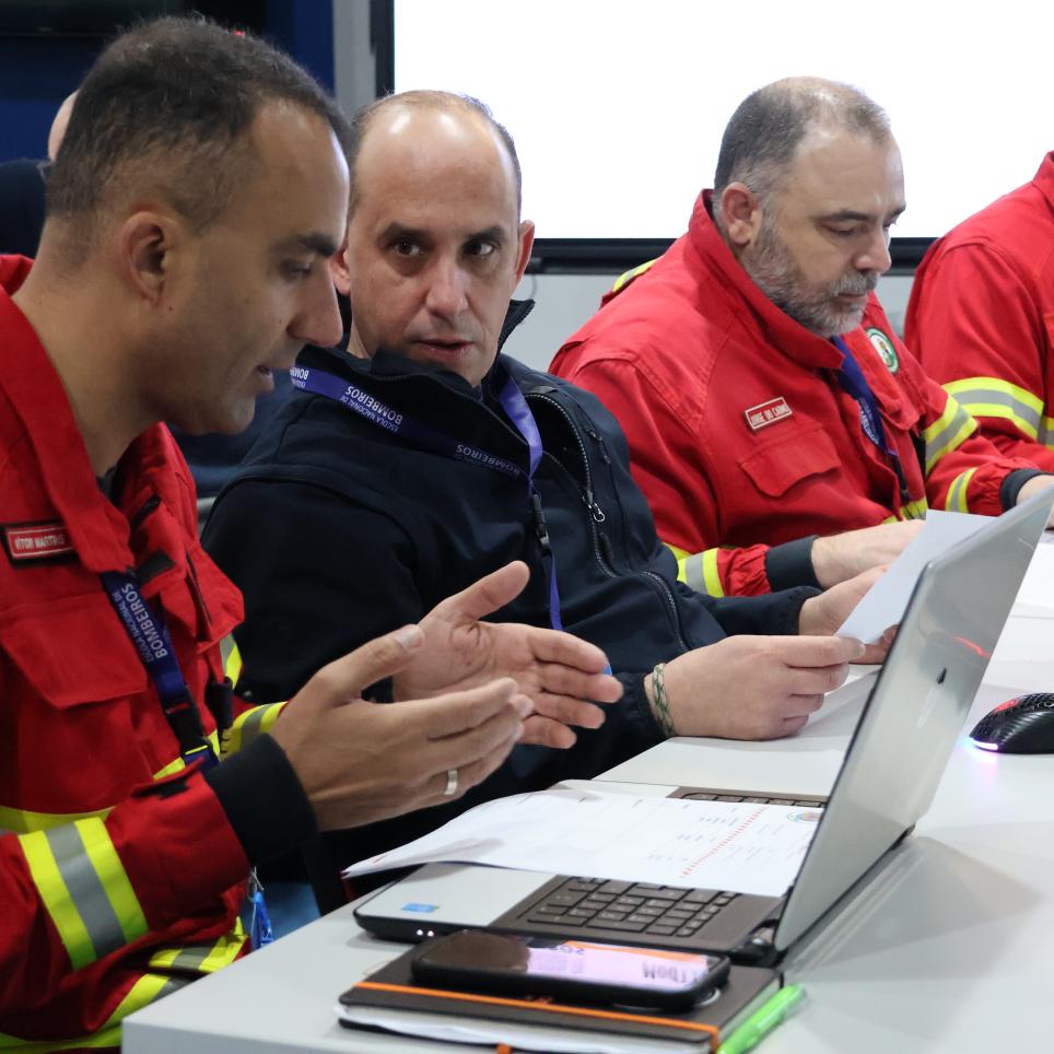 Role players are briefed on their role in the exercise.