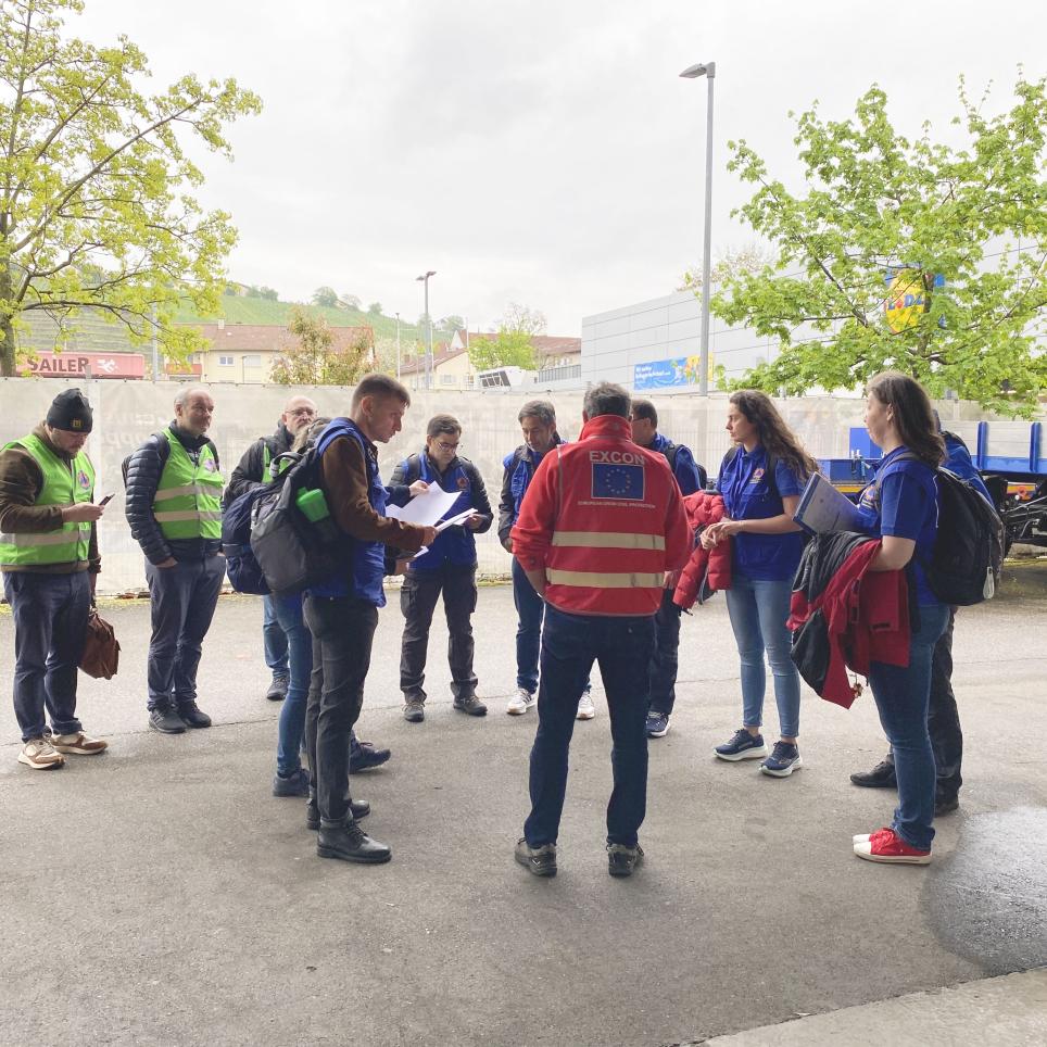 Participants receive a daily briefing from the Chief Exercise Controller.