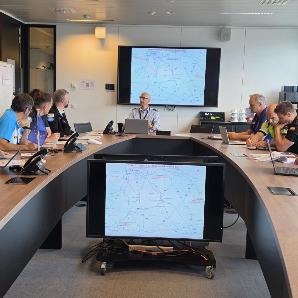 Participants meet with on-site commanders.