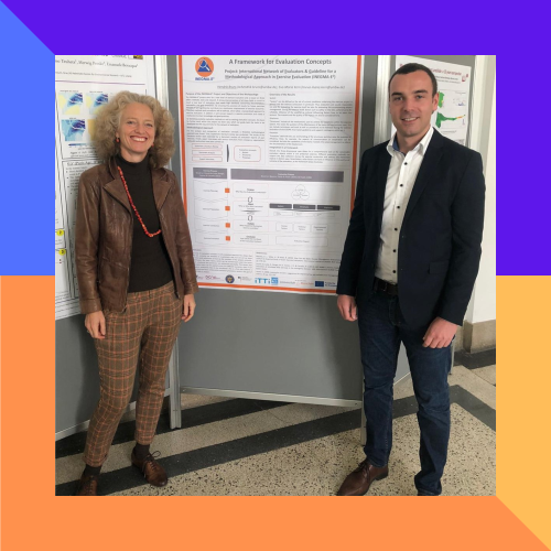 Delegates from the INEGMA-E2 project in front of their poster at DRD22