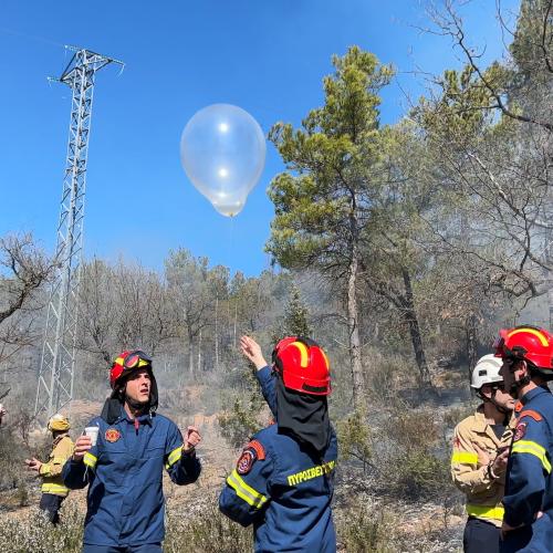 Practitioners of the EWED project launching radiosondes during a filed exercise