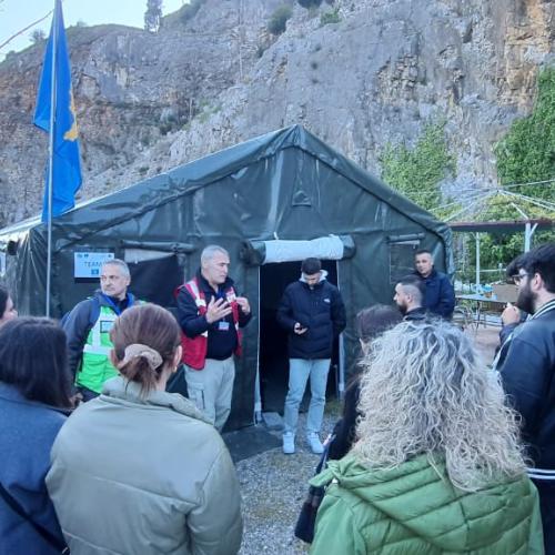 Students meeting the Teams