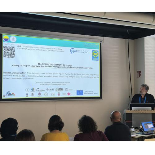 Dr Marinos Charalampakis (NOA-GREECE) presenting the project initiatives