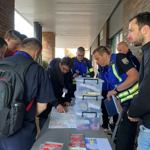 Exercise Participants of the ModTTX4 go through the RDC.