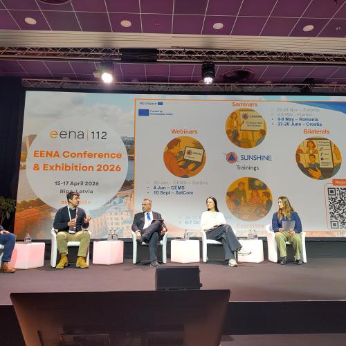 SUNSHINE on stage to present the project at EENA Conference