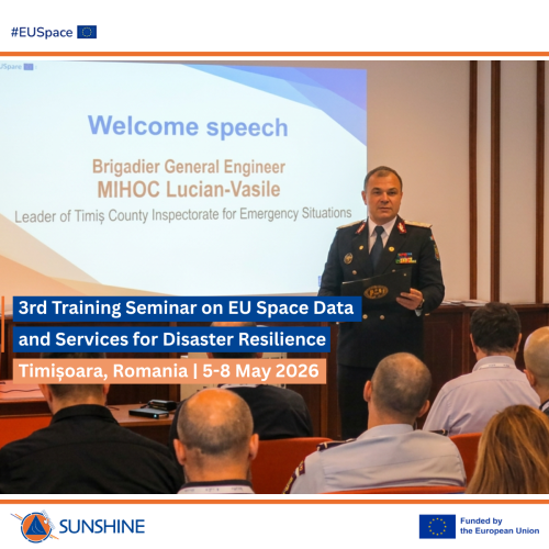 Lucian-Vasile Mihoc giving an opening speech at the SUNSHINE 3rd Training Seminar