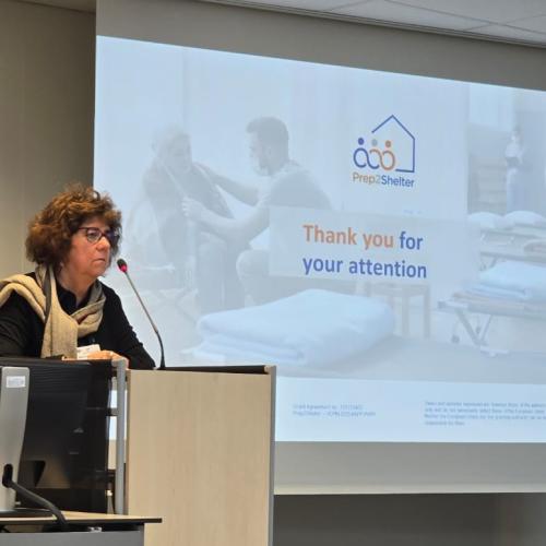 Luísa Sousa presents Prep2Shelter project at the UCPM Kick Off Meeting