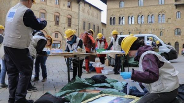 The field exercise during the PROCULTHER-NET training course, March 2023 © DPC