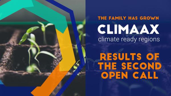 Banner of the announcement of the second Open Call of the CLIMAAX project