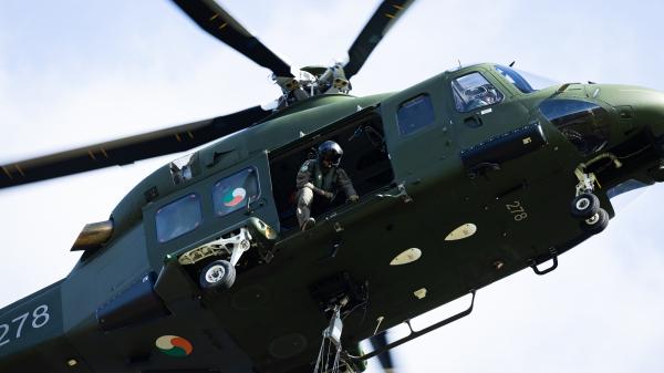 Helicopter at the exercise