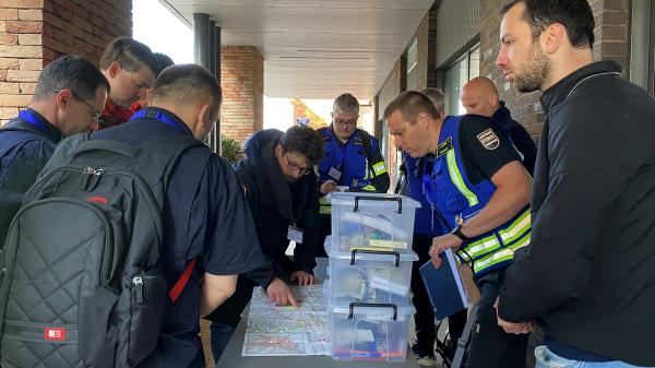 Exercise Participants of the ModTTX4 go through the RDC.
