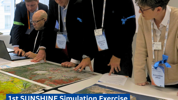 Civil protection experts in action during the first SUNSHINE SIMEX