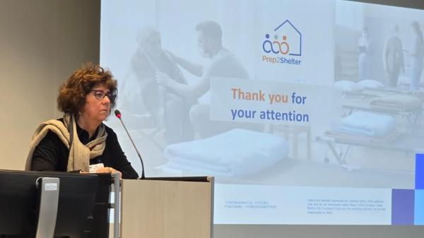 Luísa Sousa presents Prep2Shelter project at the UCPM Kick Off Meeting